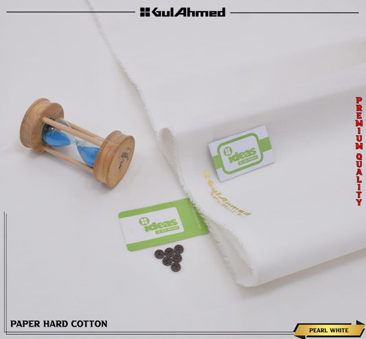 Gul Ahmed Hard Cotton Pearl White